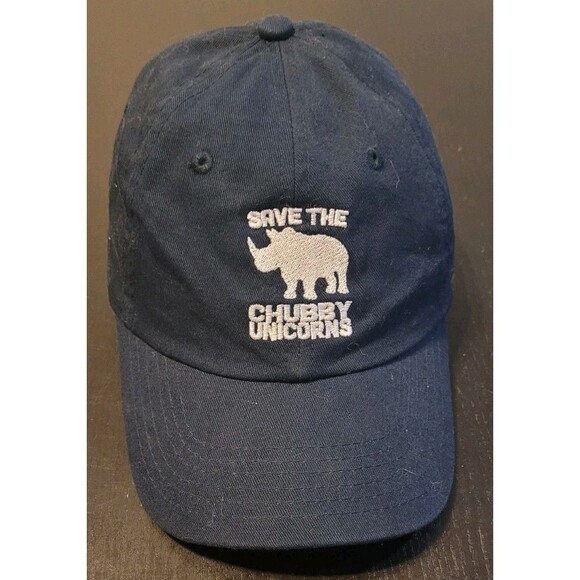 Save The Chubby Unicorns Hat San Diego Zoo Safari Navy Blue Cap Youth Women's Sm - Picture 1 of 6